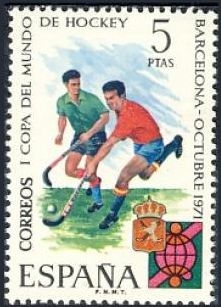 ESPAÑA 1971 2058 Sello Nuevo I Copa Mundial de Hockey Espana Spain Espagne Spagna Spanje Spanien 